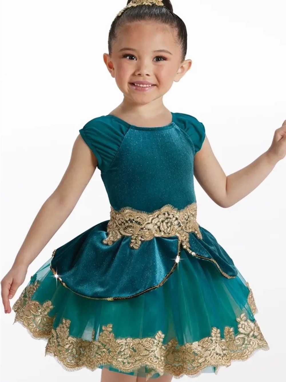 Weissman A Lovely Night / XLC Teal and Gold Princess Costume Dress